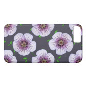 庭の色の淡いブルーのゼラニウムの花 Case-Mate iPhoneケース (裏面(横))