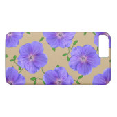 庭の色の青いゼラニウムの花 Case-Mate iPhoneケース (裏面(横))