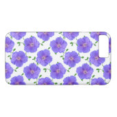 庭の色の青いゼラニウムの花 Case-Mate iPhoneケース (裏面(横))