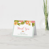 庭の花が咲く モダンなフラワー　サンキューカード サンキューカード (正面)