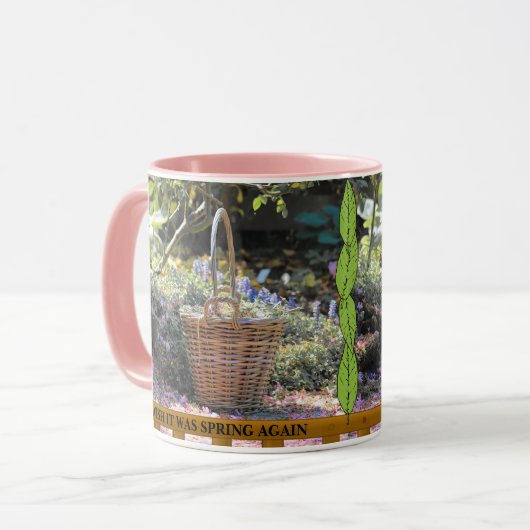 庭の花それが再び個人的な春だったことを願う マグカップ (正面左)
