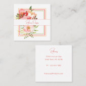 庭の花とトリプルフレームの名刺 スクエア名刺 (正面/裏面)