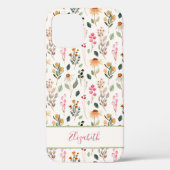 庭の花のパタユニークーン Case-Mate iPhoneケース (裏面)