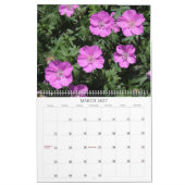 庭の花の写真アート カレンダー (3月 2027)