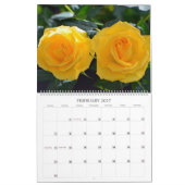 庭の花の写真アート カレンダー (2月 2027)