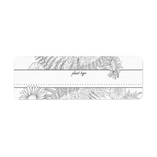 庭の花の種子セーバーパケットプラントタイプラベル ラベル (正面)