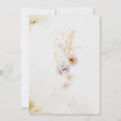 庭の花の赤ちゃんシャワー招待 招待状 (裏面)