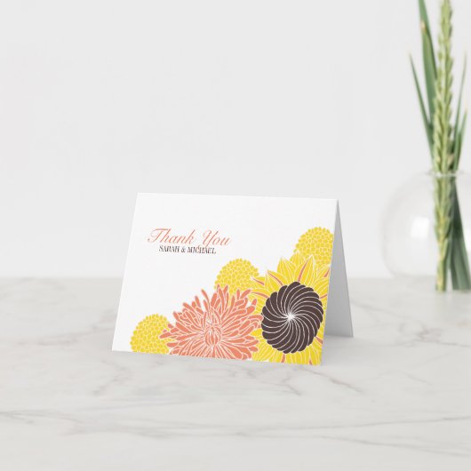 庭の花は感謝していしています サンキューカード (正面)