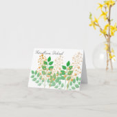 庭の花や葉が元気 カード (黄色い花)