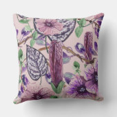 庭の花シームレスパターン枕 クッション (裏面)