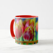 庭の花チューリップ私は私の庭を個人的に愛する マグカップ (正面左)