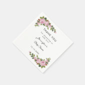 庭の花ベビーシャワーありがとう紙ナプキン スタンダードカクテルナプキン (角)