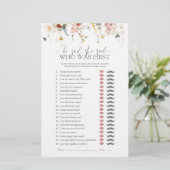 庭の花彼は彼女はブライダルシャワーゲームを言った (スタンド正面)