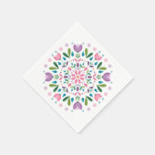 庭の花開く スタンダードカクテルナプキン (角)