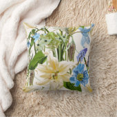 庭の花魔法のユリ、デイジー、ケシの花 クッション (ブランケット)