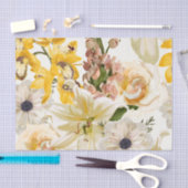 庭の花魔法のユリ、バラ、アネモネの花 薄葉紙 (クラフト)