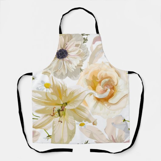 庭の花魔法のユリ、バラ、アネモン。 エプロン (正面)