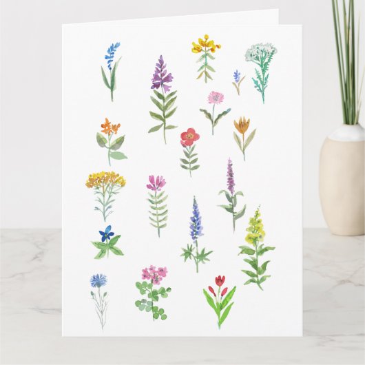 庭の花 はがき カード (正面)