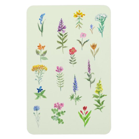 庭の花 はがき マグネット (縦)