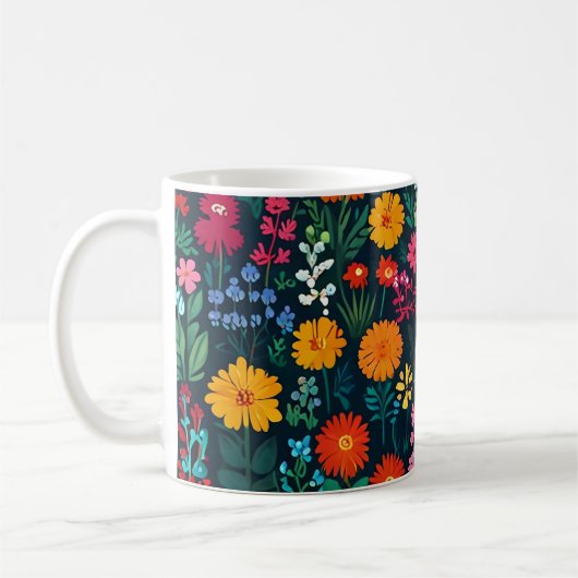 庭の花 コーヒーマグカップ (左)