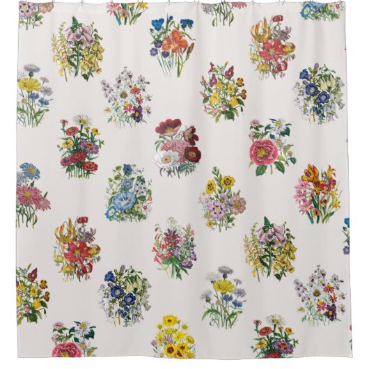 庭の花 シャワーカーテン (正面)
