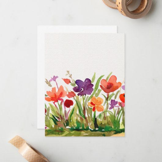 庭の花 ノートカード (正面/裏面インサイチュ)