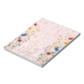 庭の花 春 夏 野の花 名前入り ブルッシュ ノートパッド (回転)