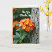 庭の花 誕生日カード カード (黄色い花)