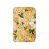 庭の花:黄色のヴィンテージチャーム。 バスマット (正面縦)
