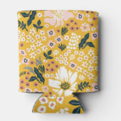 庭の花:黄色のヴィンテージチャーム。 缶クーラー (裏面)