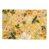 庭の花：黄色のヴィンテージ チャーム 枕カバー (裏面)