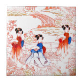 庭の芸者 タイル (正面)