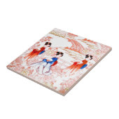 庭の芸者 タイル (側面)