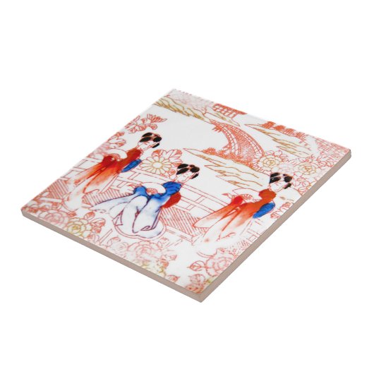 庭の芸者 タイル (側面)