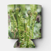 庭の若いシダの目覚め 缶クーラー (裏面)