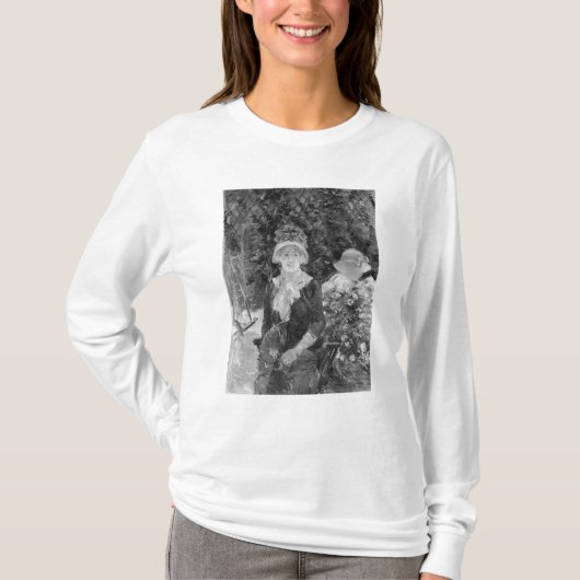 庭の若い女性、1883年 Tシャツ (正面)