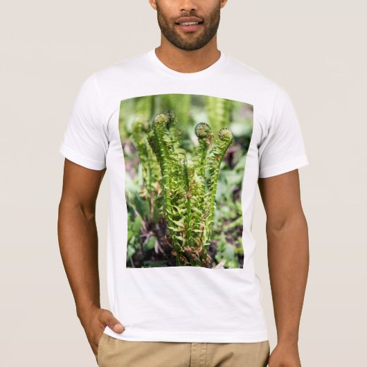 庭の若葉のシダ Tシャツ (正面)