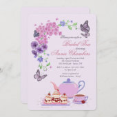 庭の茶パーティの招待状 招待状 (正面/裏面)