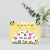 庭の虫の子供の活学動を数える ポストカード (スタンド正面)