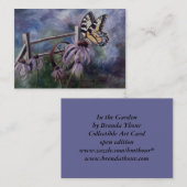 庭の蝶芸術カード 名刺 (正面/裏面)