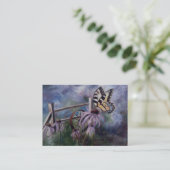 庭の蝶芸術カード 名刺 (スタンド正面)