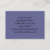 庭の蝶芸術カード 名刺 (裏面)