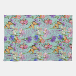 庭の蝶 キッチンタオル