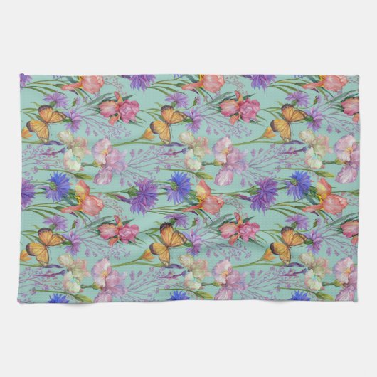 庭の蝶 キッチンタオル (横)