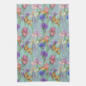 庭の蝶 キッチンタオル (縦)