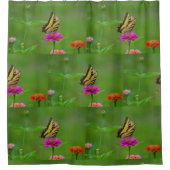 庭の蝶 シャワーカーテン (正面)