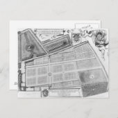 庭の計王室の画 ポストカード (正面/裏面)