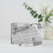 庭の計王室の画 ポストカード (スタンド正面)