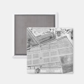 庭の計王室の画 マグネット (正面/裏面)