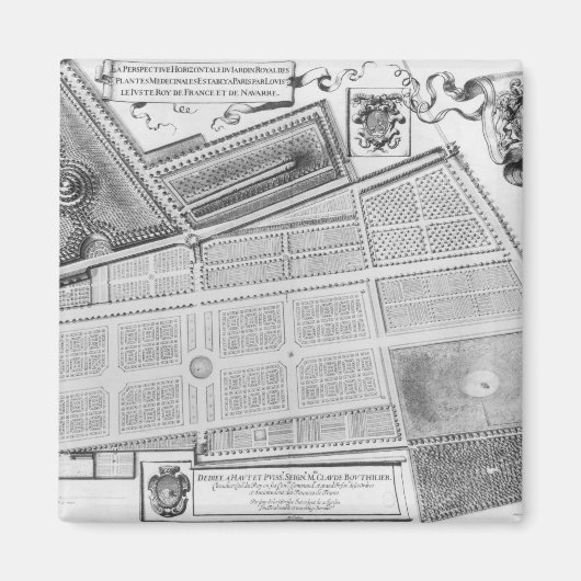 庭の計王室の画 マグネット (正面)